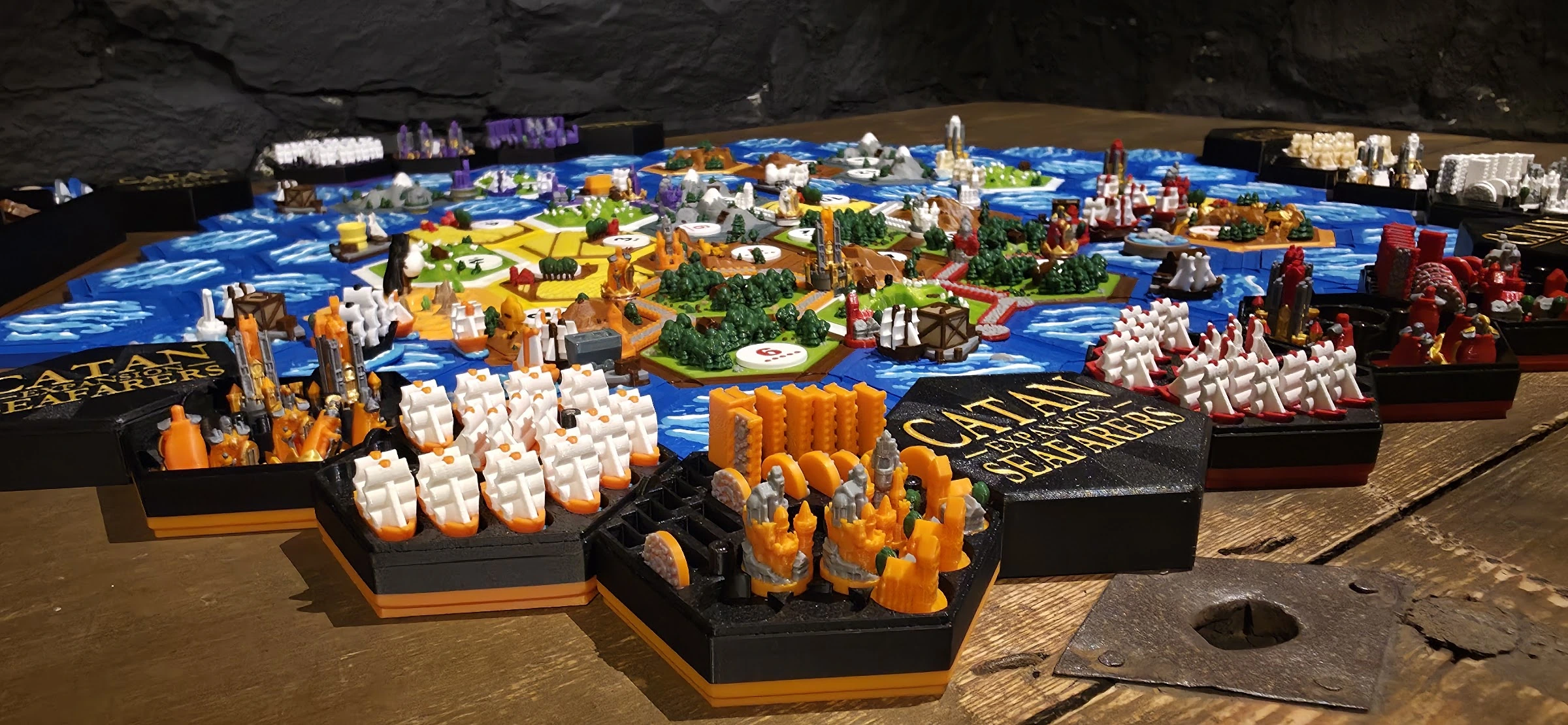 SEAFARERS + Cities&Knights + Base game Catan Upgrade Deluxe 3D Set (3-4 Players)